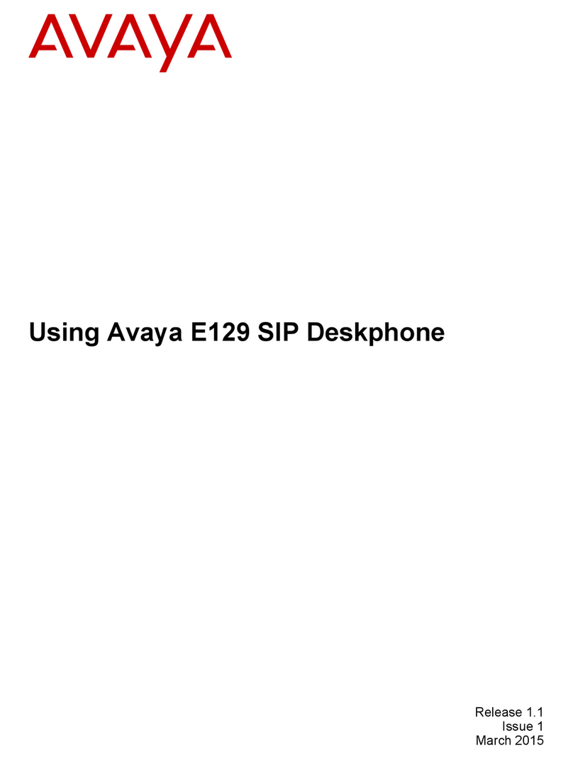 Avaya E129 Installation and operating instructions