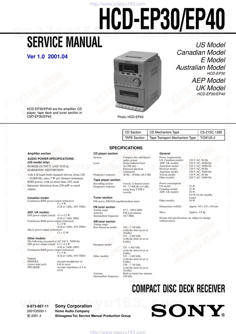 Sony HCD-EP30 User manual