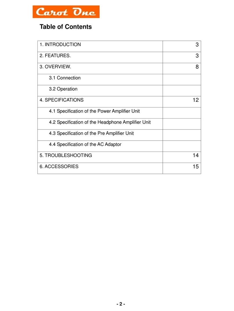 Carot One goldolo User manual