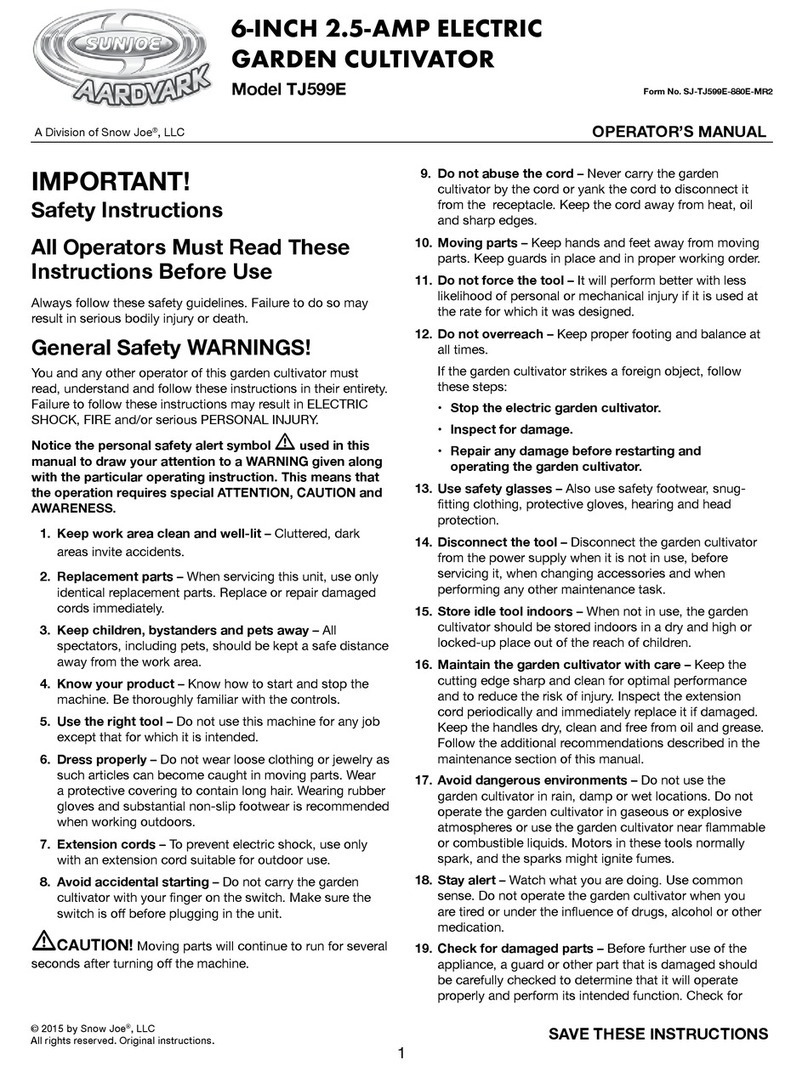 Aardvark TJ599E Operator's manual