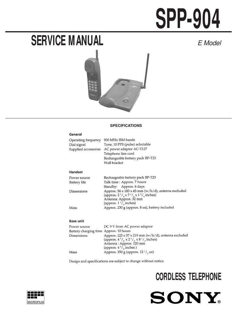 Sony SPP-904 User manual