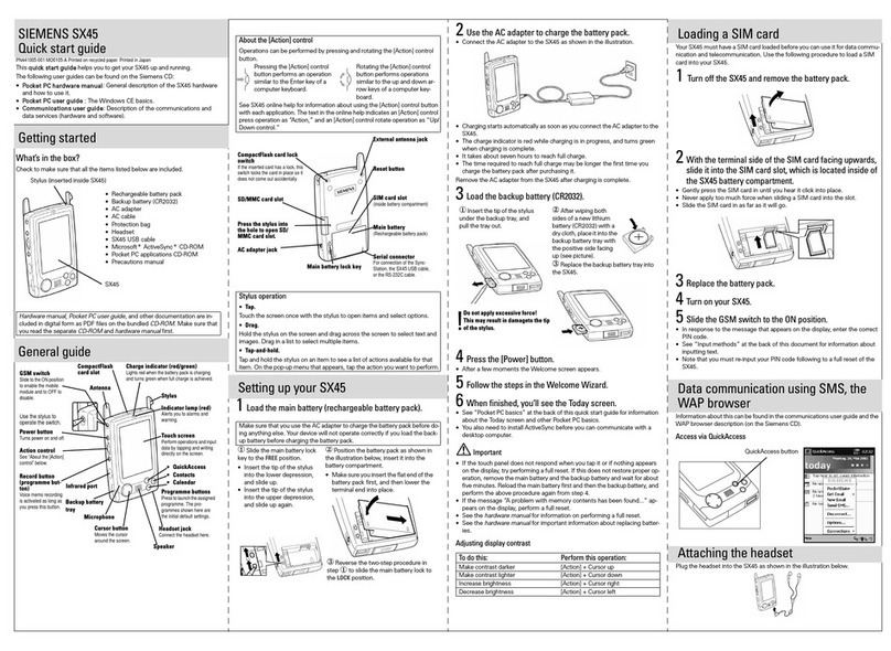 Siemens sx45 User manual Siemens sx45 User manual
