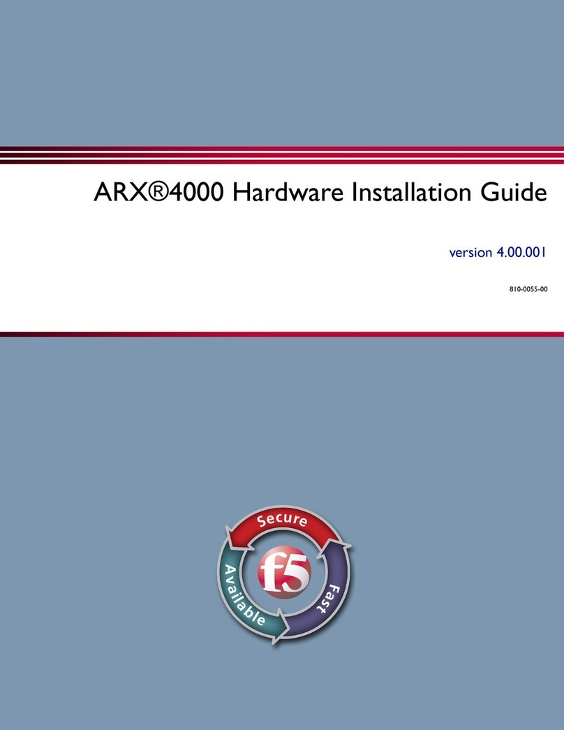 F5 ARX-4000 Hardware installation guide F5 ARX-4000 Hardware installation guide