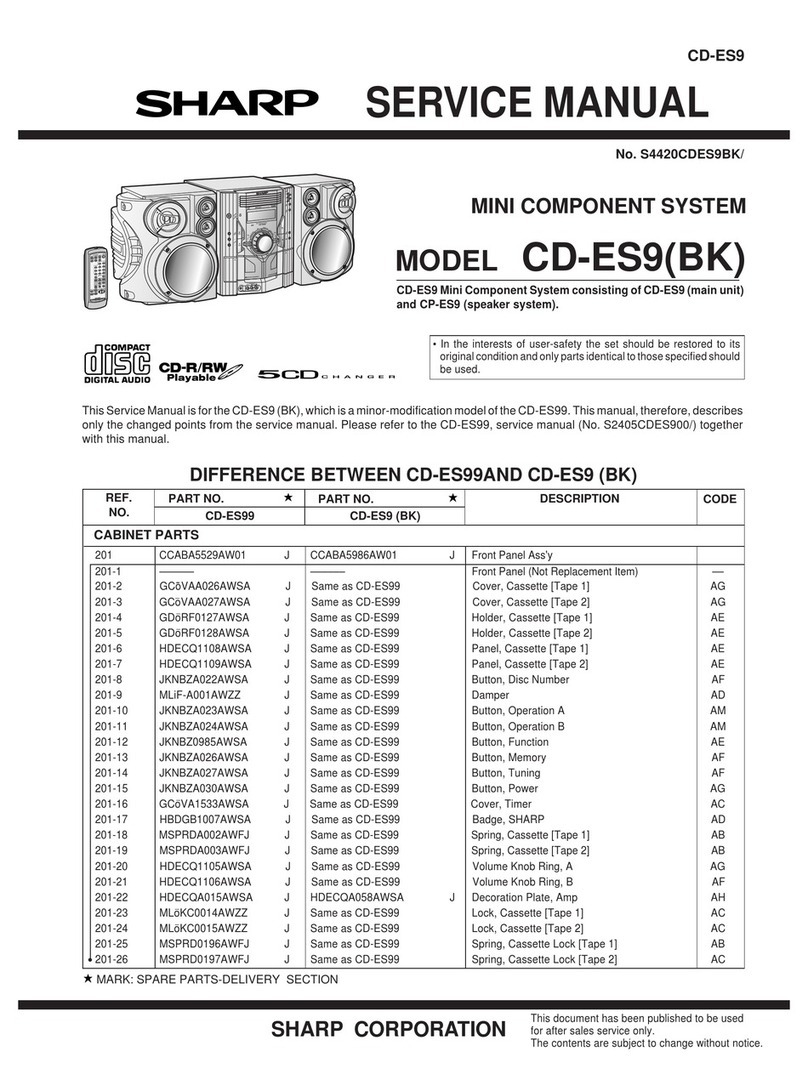 Sharp CD-ES9 User manual