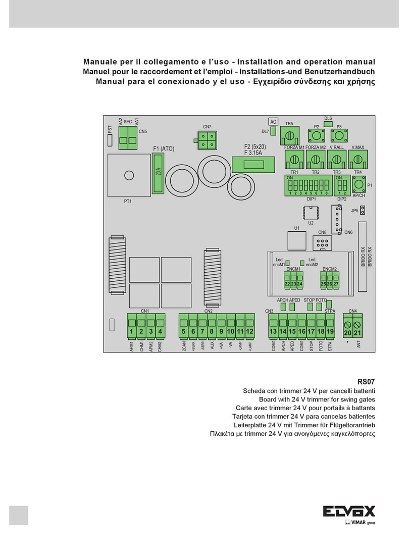 Elvox RS07 Installation and operation manual