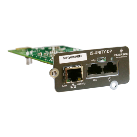 Emerson Liebert Intellislot Unity Card user manual