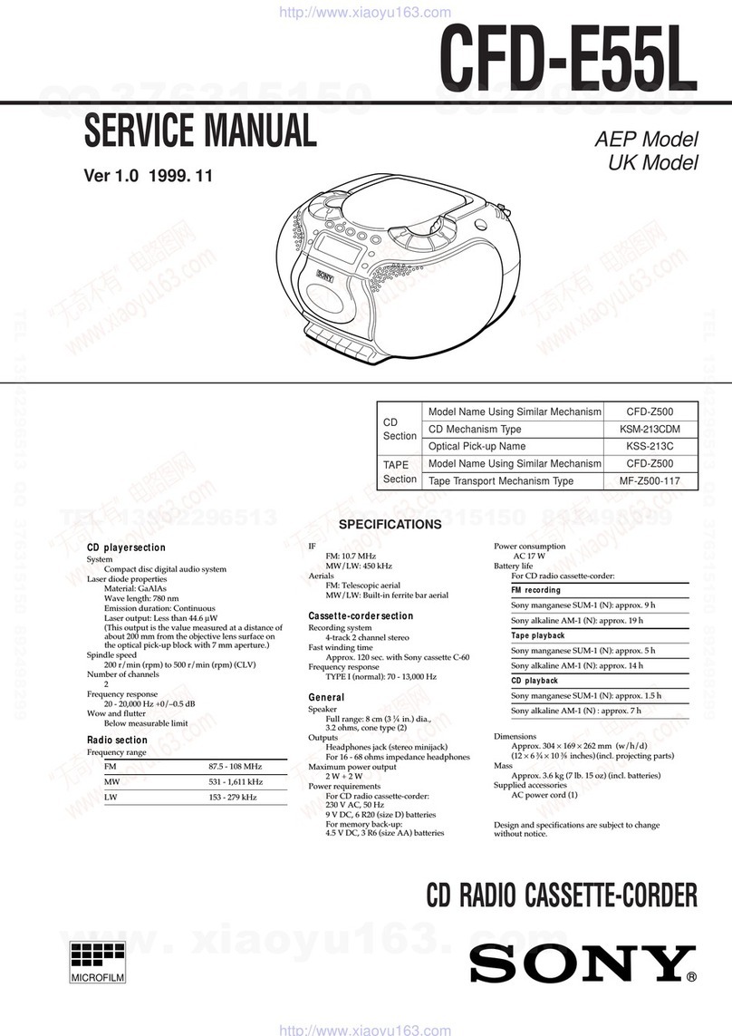 Sony CFD-E55L Service manual