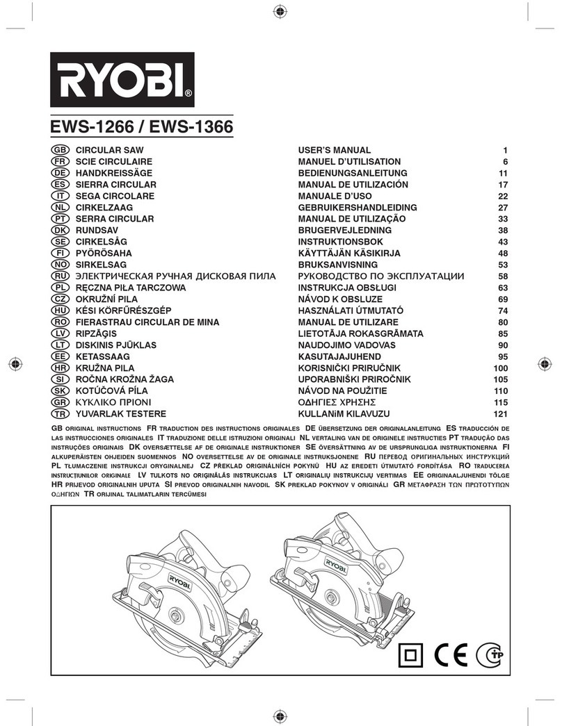 Ryobi EWS-1266 user manual