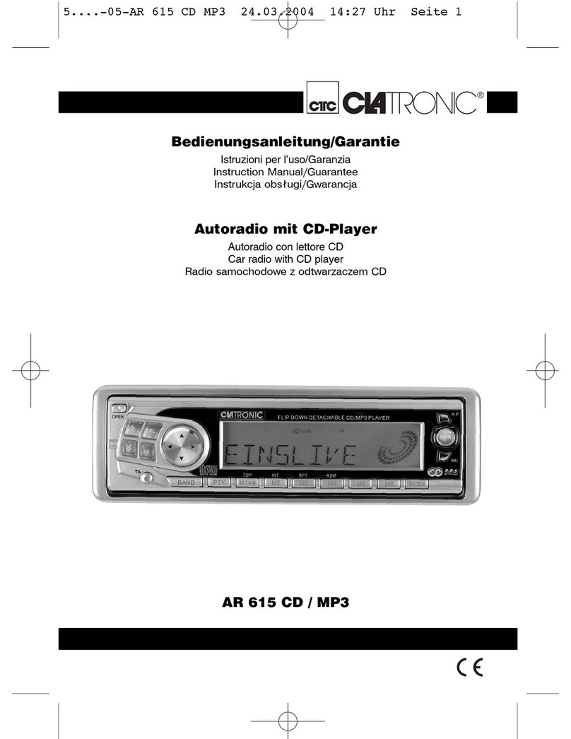 Clatronic AR 615 CD / MP3 Instruction manual & guarantee