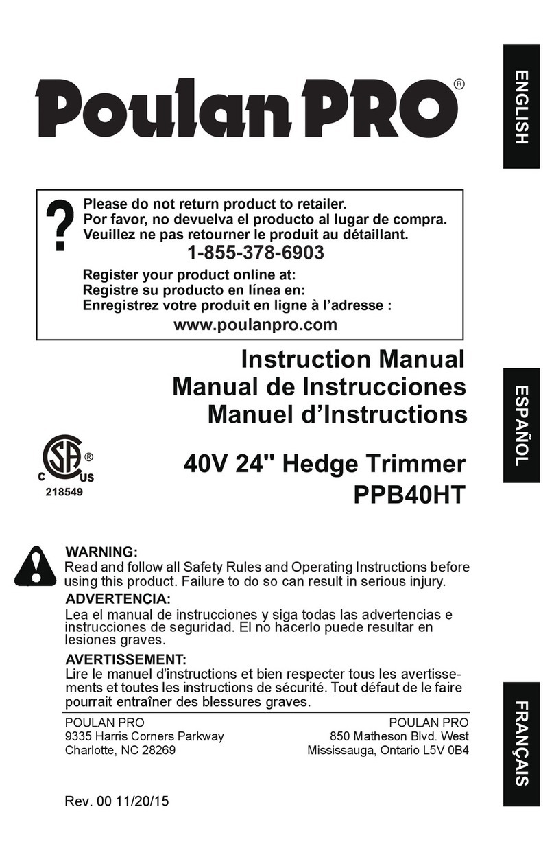 Poulan Pro PPB40HT instruction manual