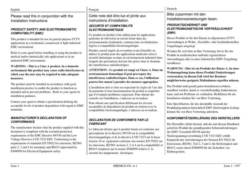 Baxall DVS24 User manual