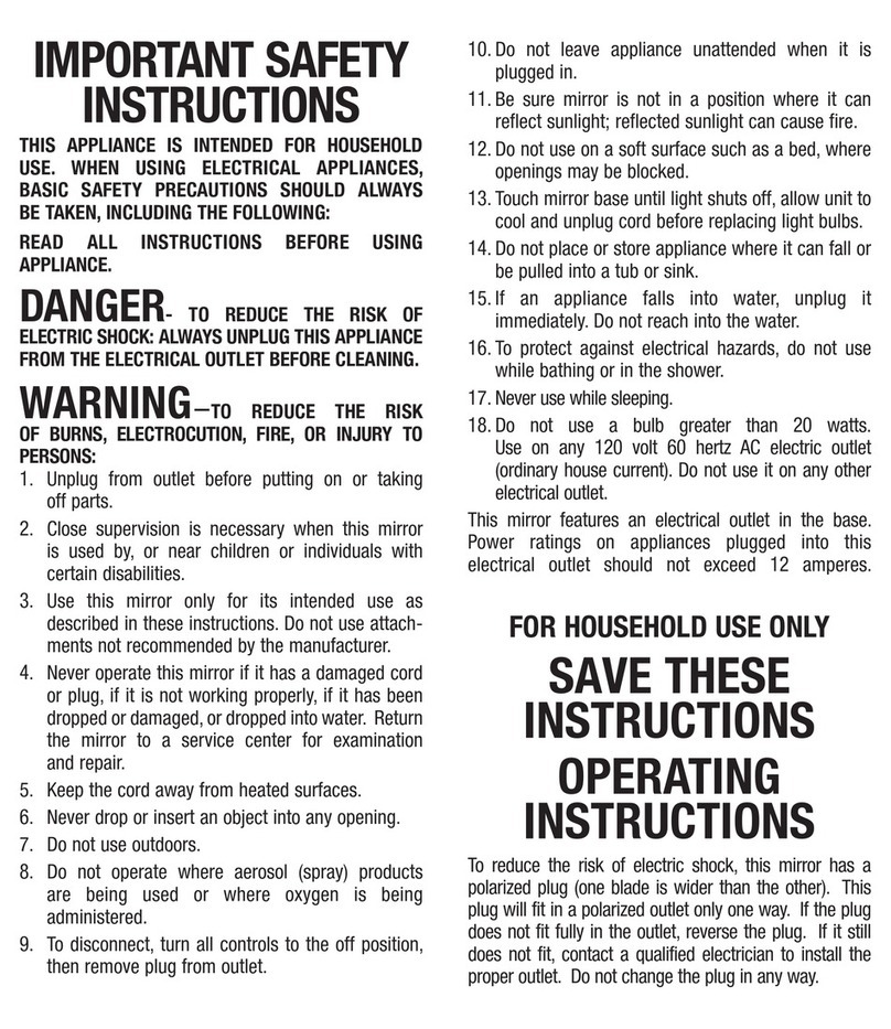 Conair infiniti INFBE86RC Use and care guide Conair infiniti INFBE86RC Use and care guide