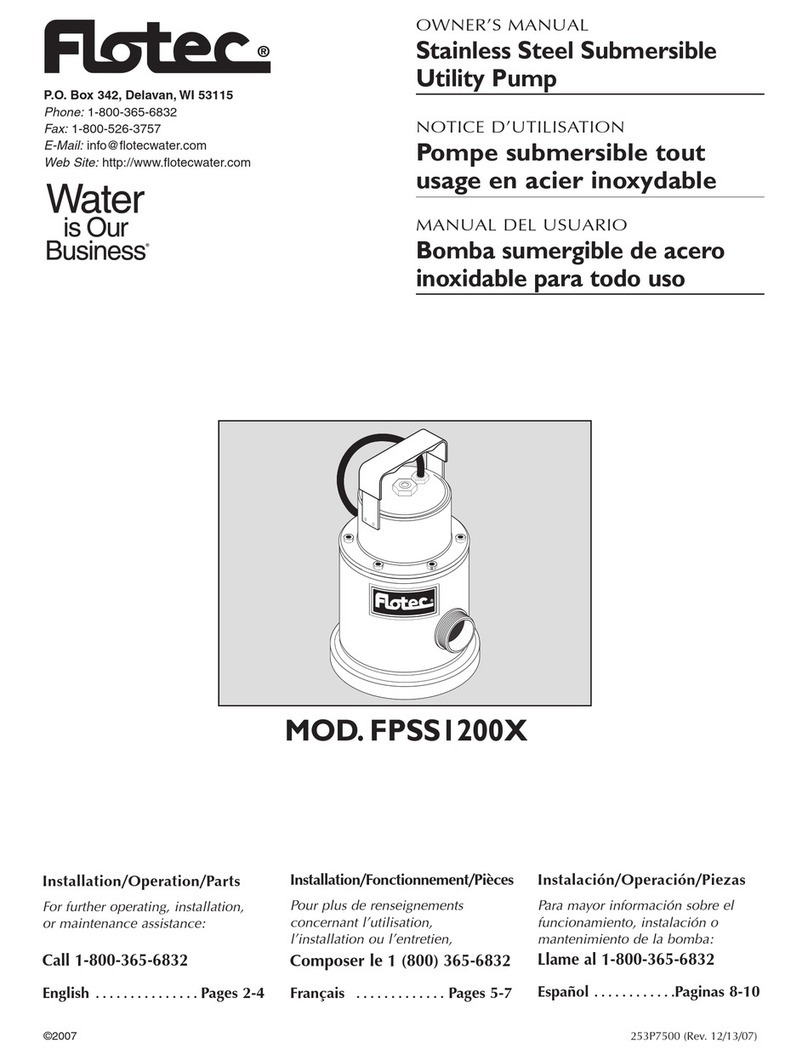 Flotec FPSS1200X User manual