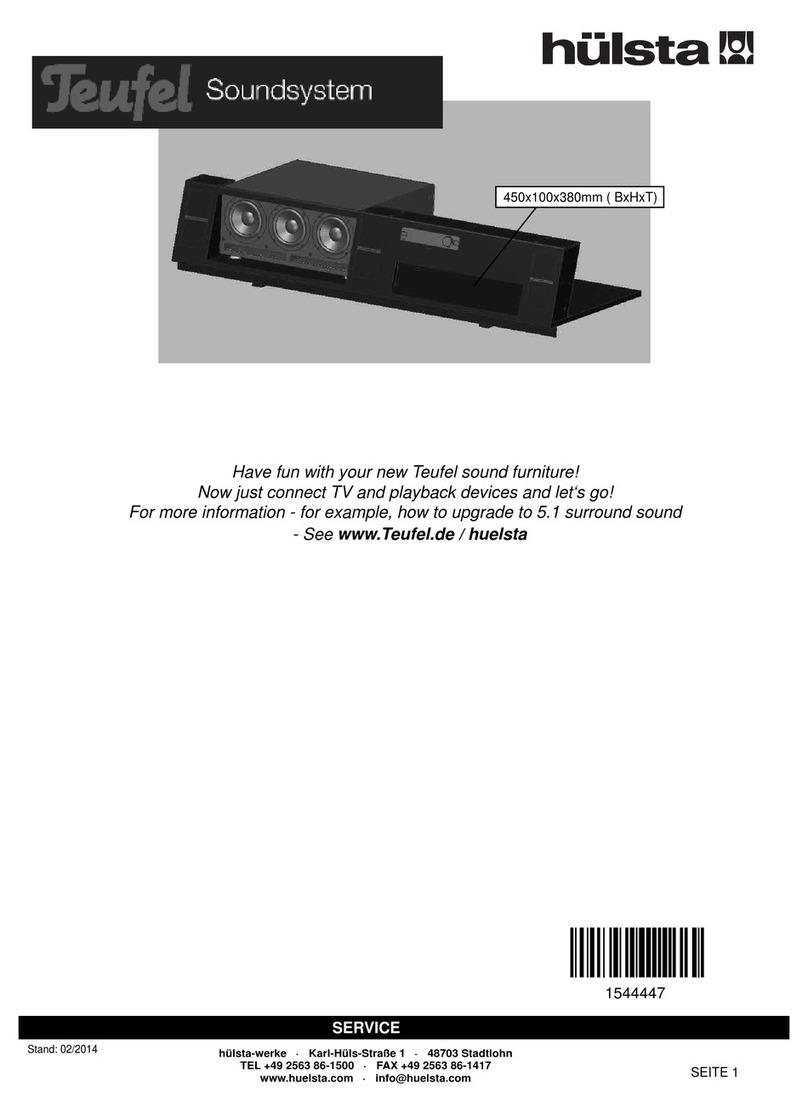 Teufel hulsta User manual Teufel hulsta User manual