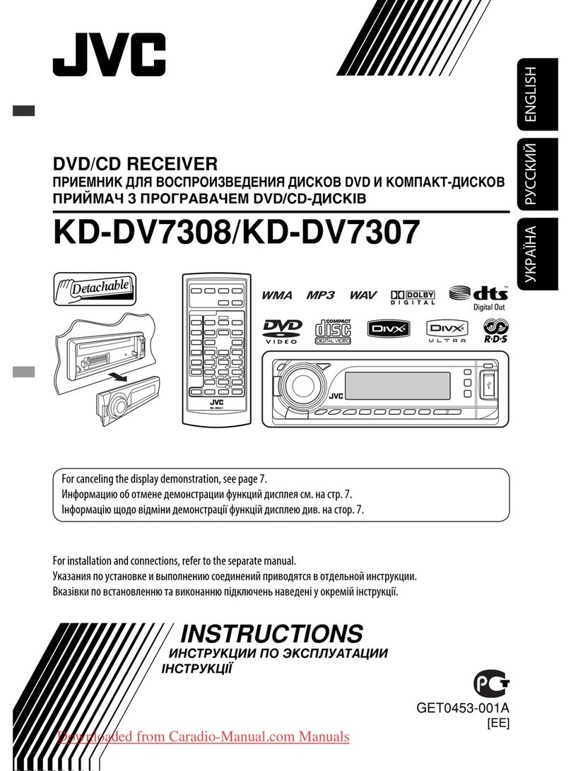 JVC DVD/CD Receiver KD-DV7308 User manual