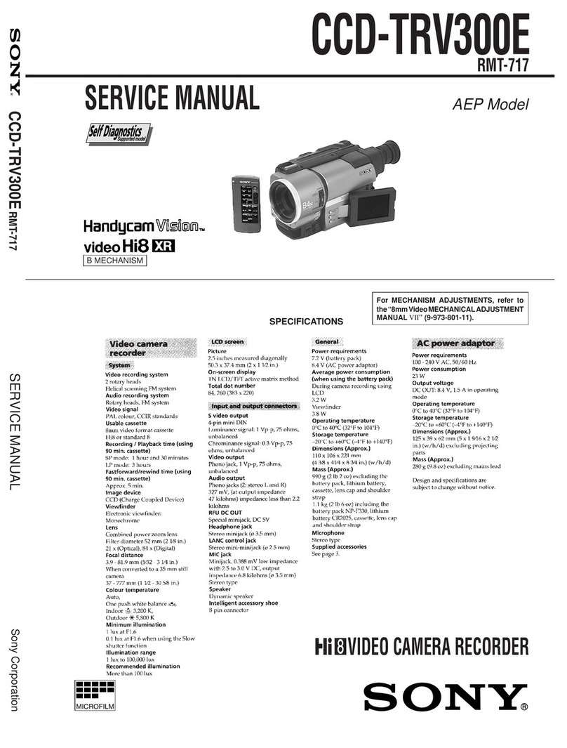 Sony Handycam Vision CCD-TRV300E User manual Sony Handycam Vision CCD-TRV300E User manual