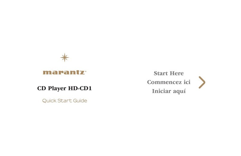 Marantz HD-CD1 User manual Marantz HD-CD1 User manual