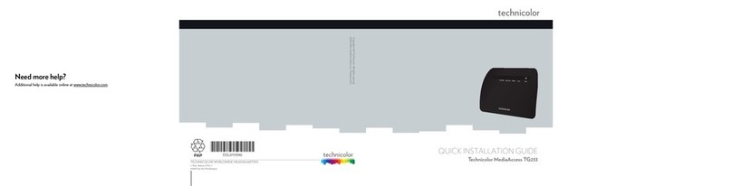 Technicolor media access tg233 User manual