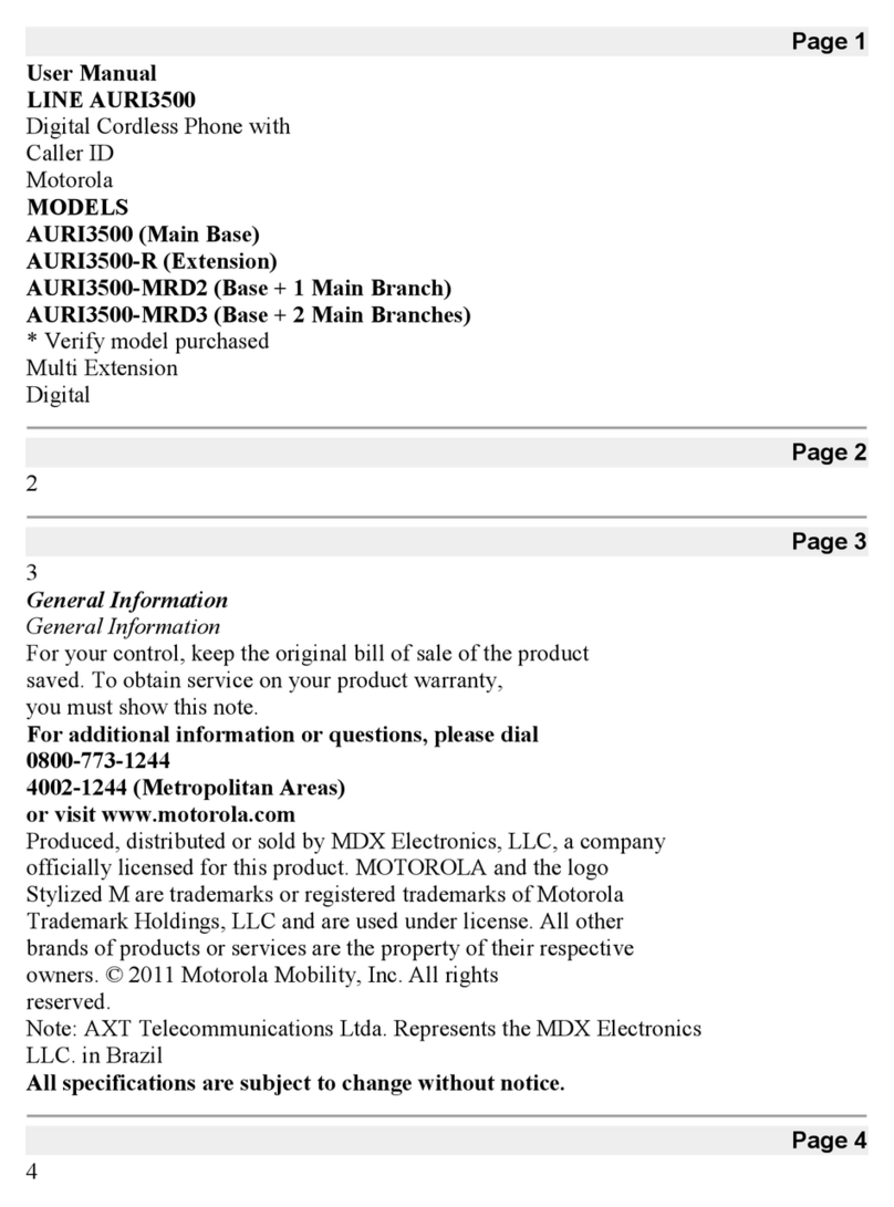 Motorola AURI3500 user manual