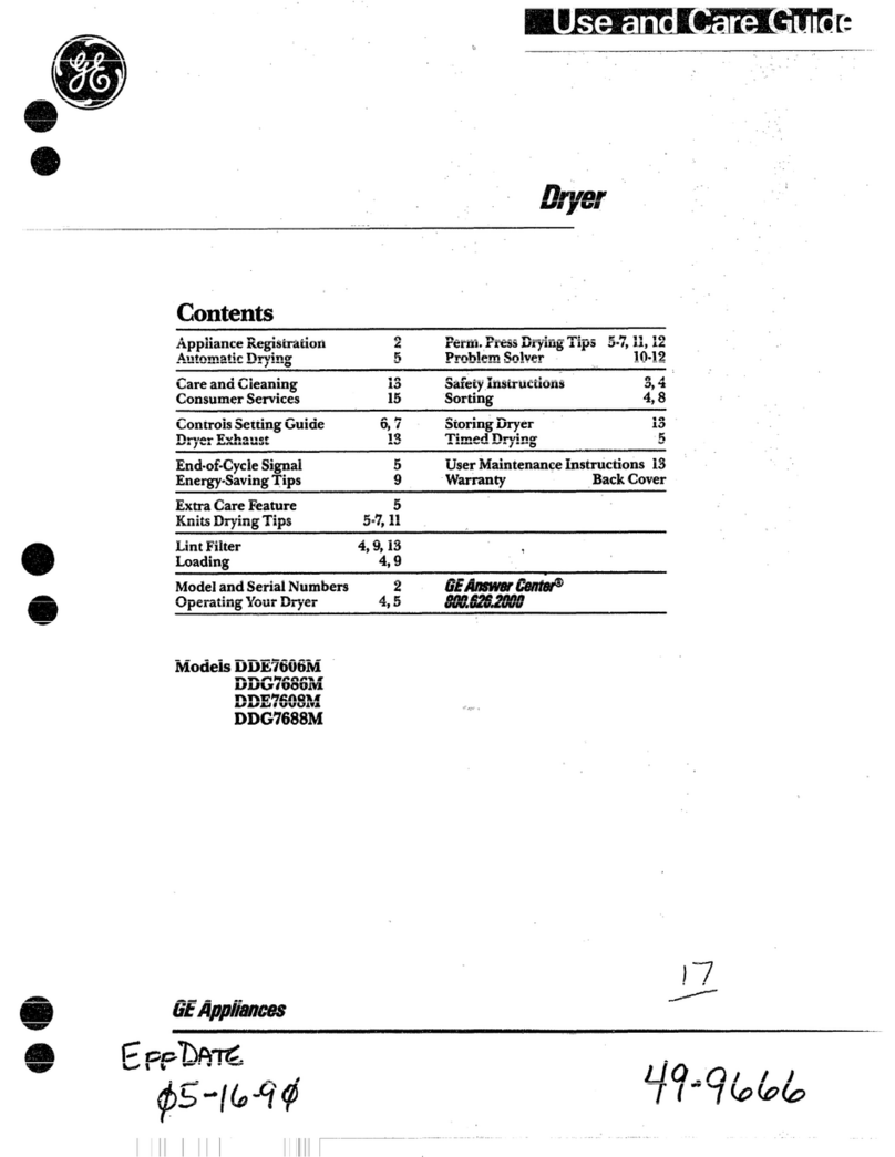 GE DDE7606M User manual