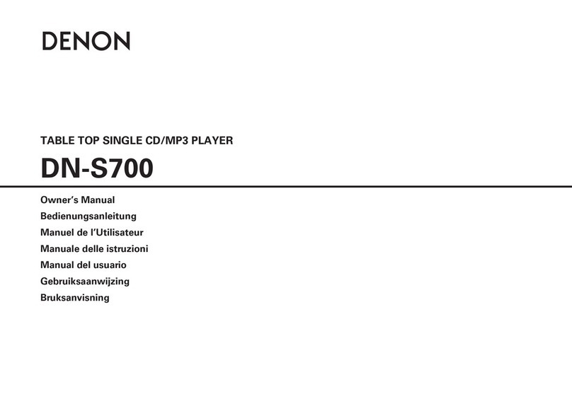 Denon DN-S700 - Compact Tabletop CD/MP3 Disc... User manual