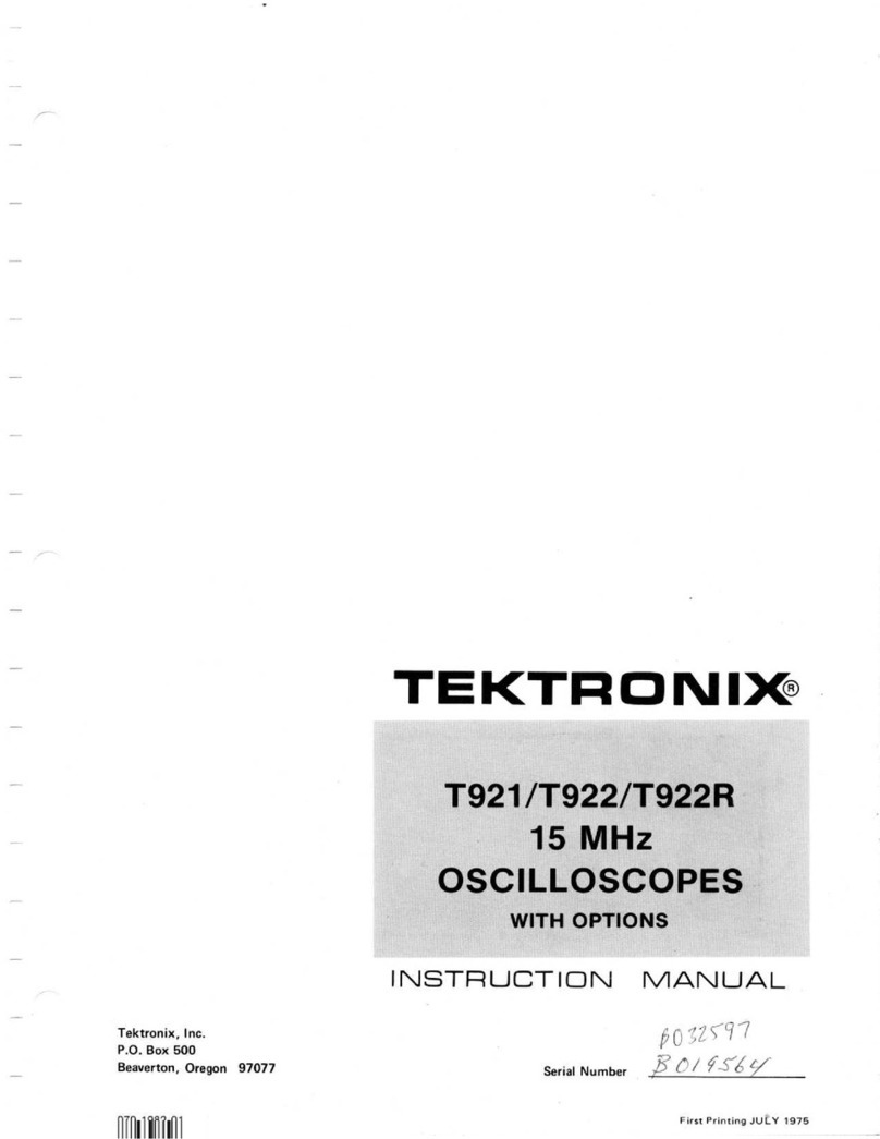 Tektronix T921 User manual