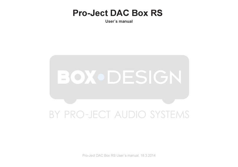 Pro-Ject Audio Systems DAC Box RS user manual