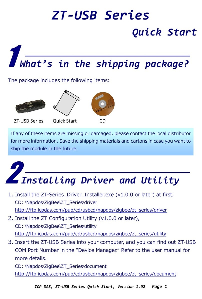ICP DAS USA ZT-USB Series quick start