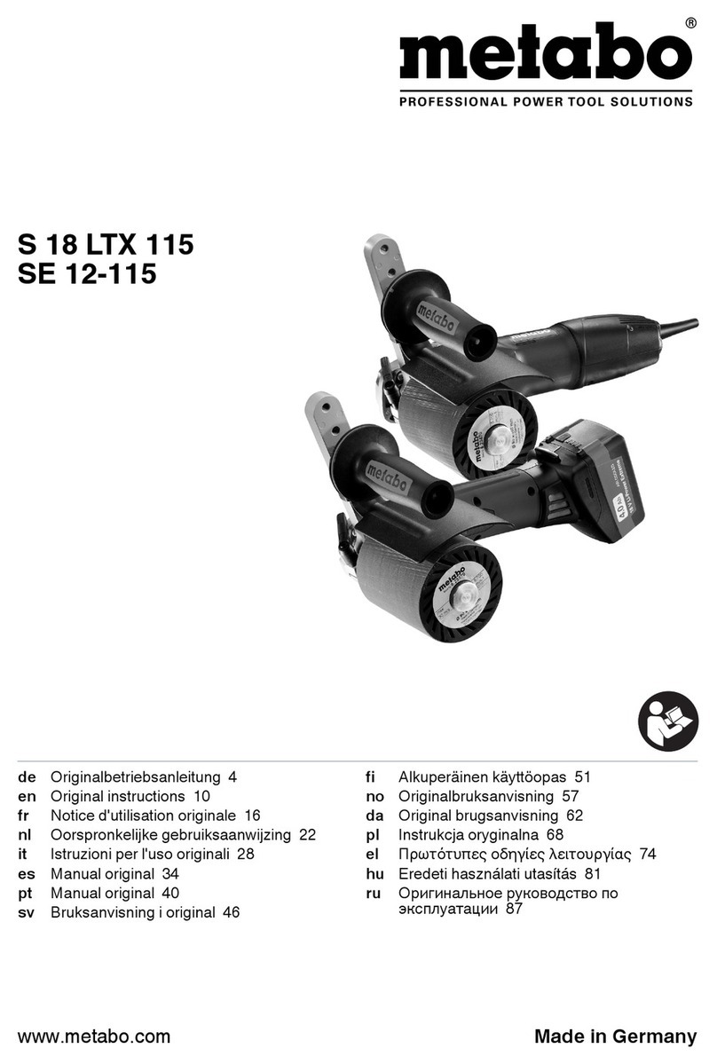 Metabo W 18 LTX 115 Original instructions