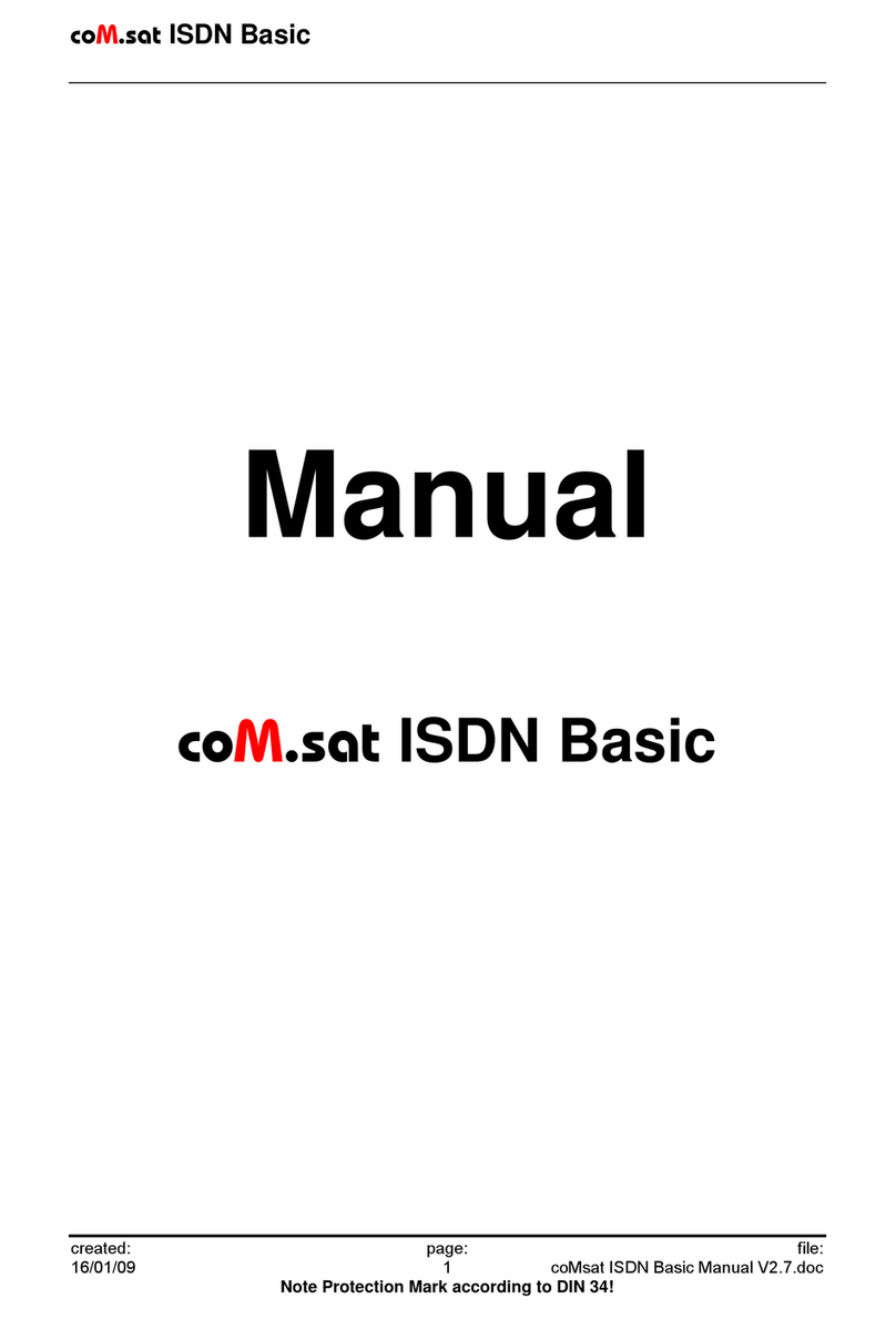 Comsat ISDN Basic User manual