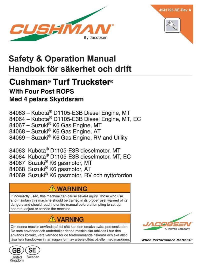 Cushman Turf Truckster 84063 Safety & operation manual
