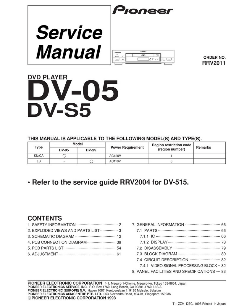 Pioneer Elite DV-05 Service manual