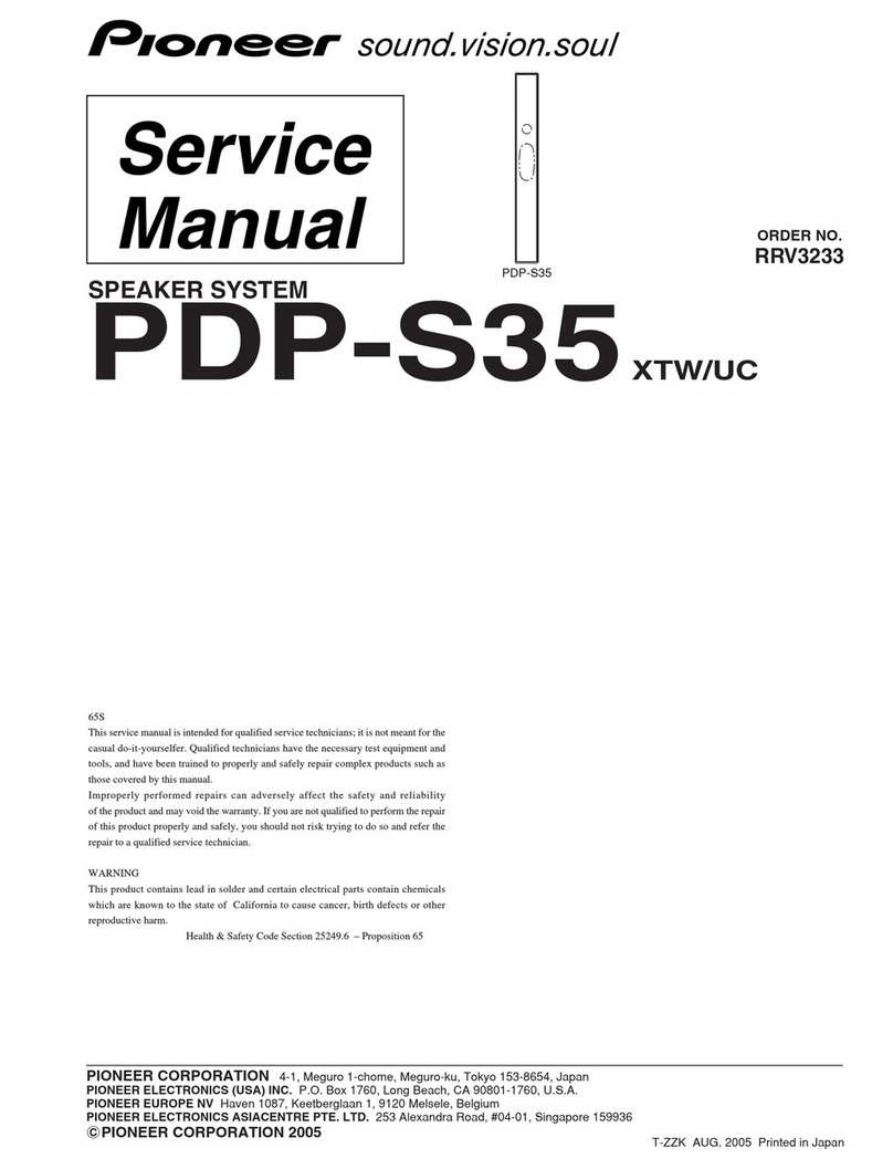 Pioneer PDP-S35 Service manual