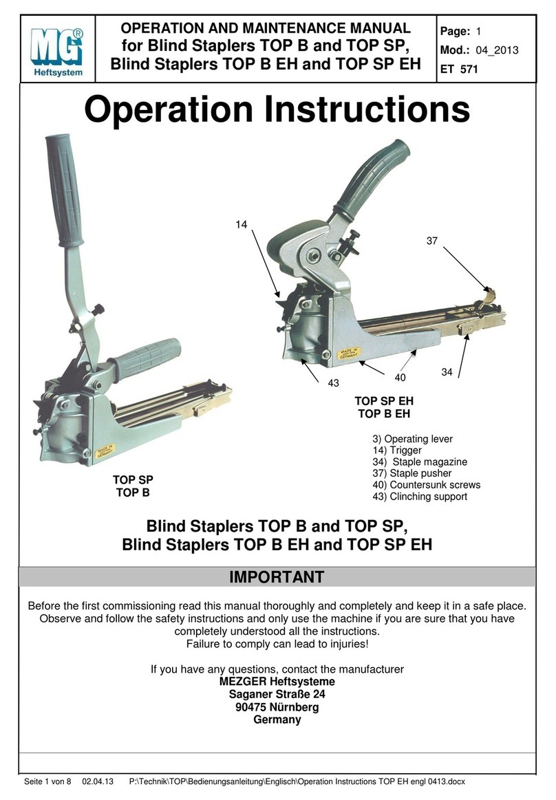 MG TOP SP Operation instructions