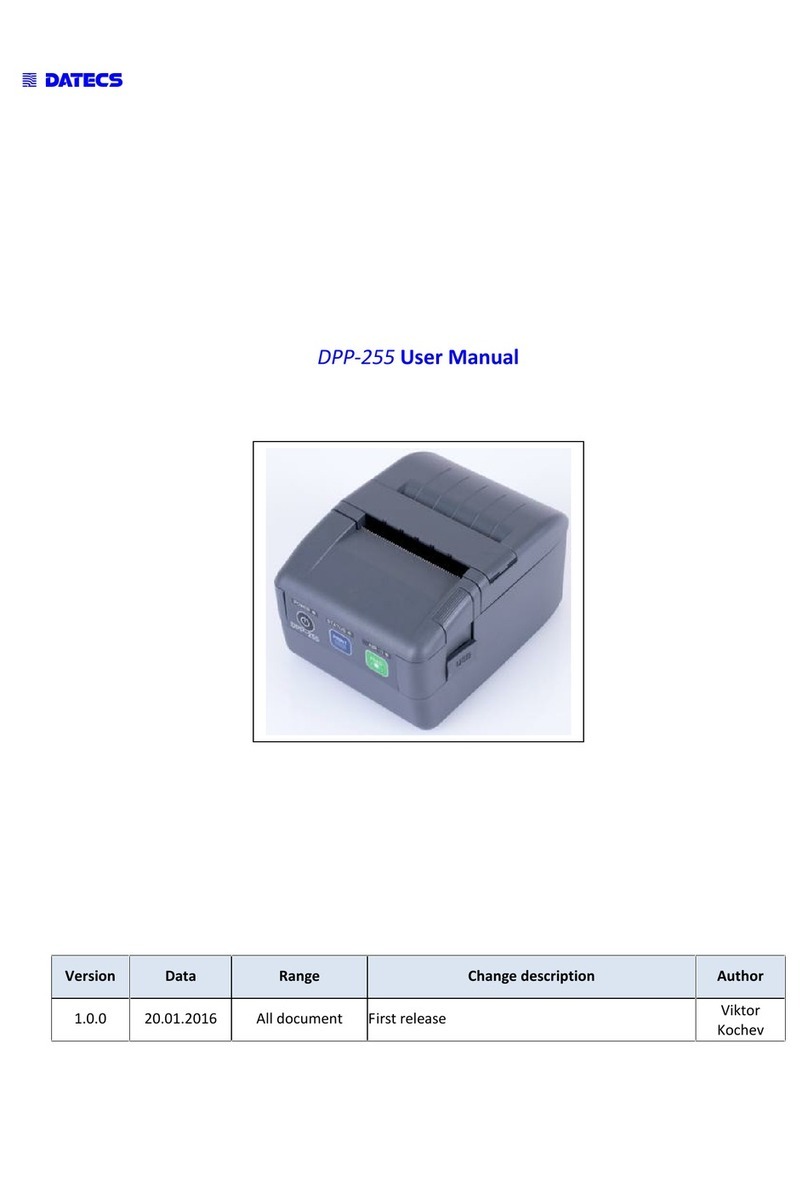 Datecs DPP-255 User manual Datecs DPP-255 User manual
