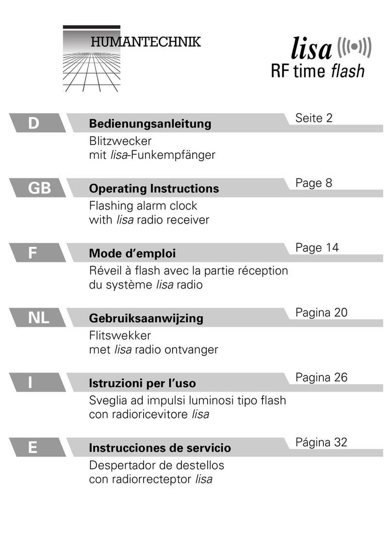 Lisa RF time flash operating instructions