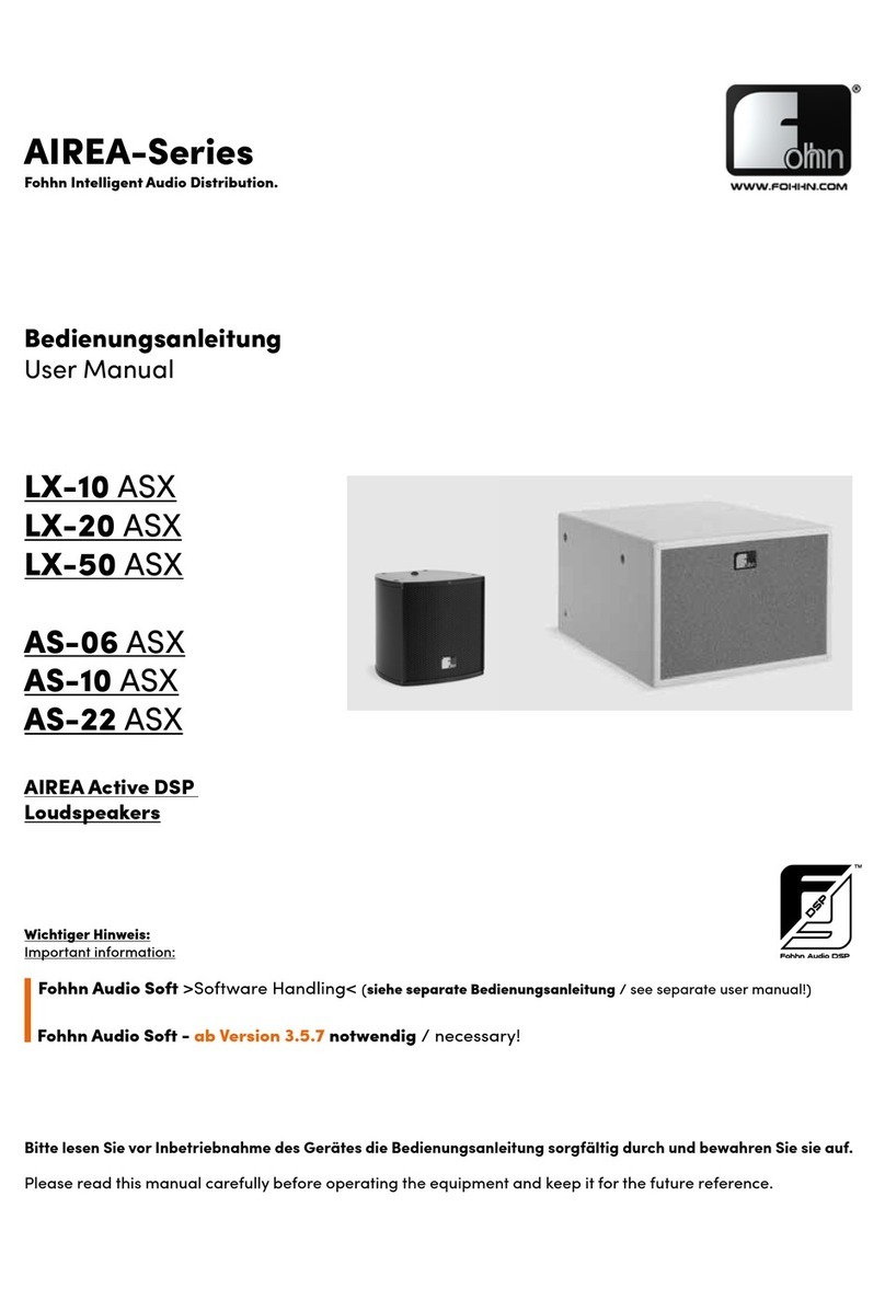 Fohhn AIREA LX-10 ASX User manual Fohhn AIREA LX-10 ASX User manual