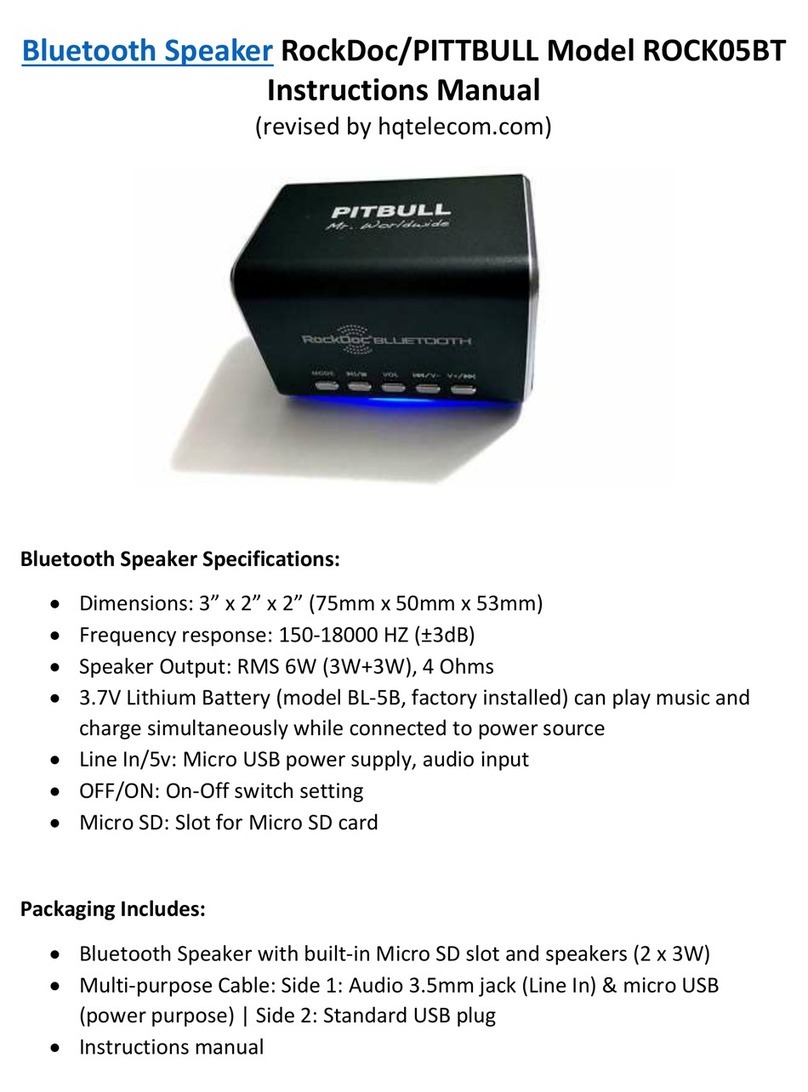 VisionTek ROCK05BT User manual
