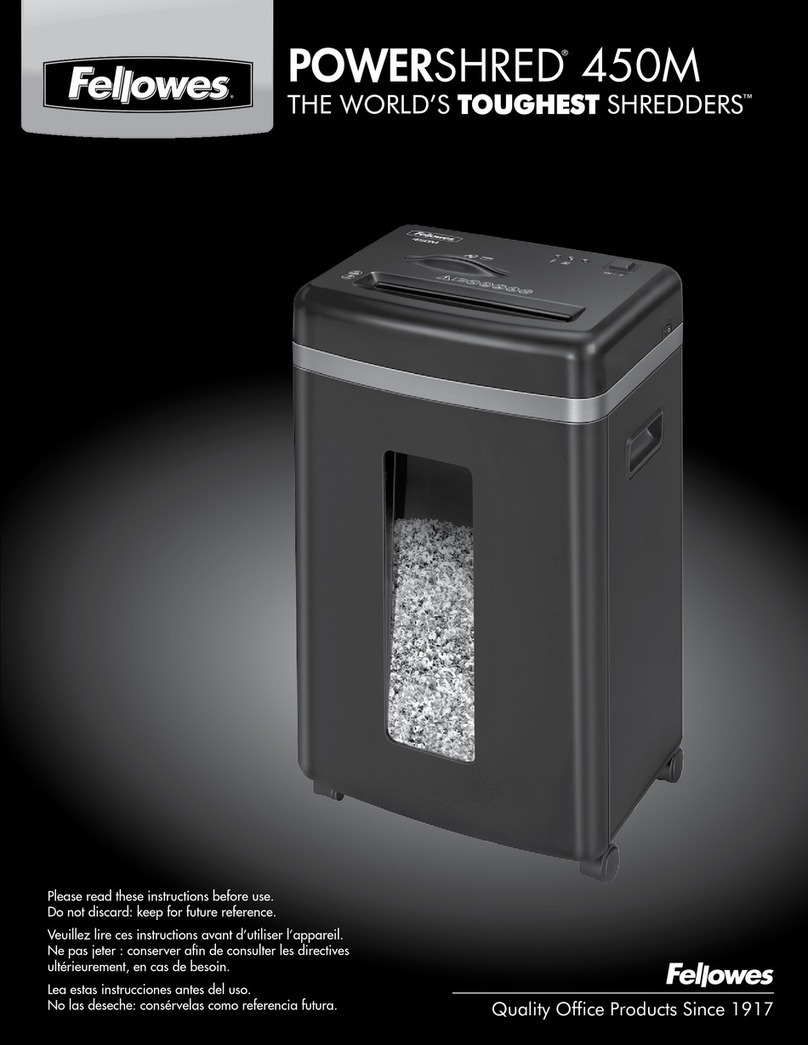 Fellowes POWERSHRED 2127M user manual