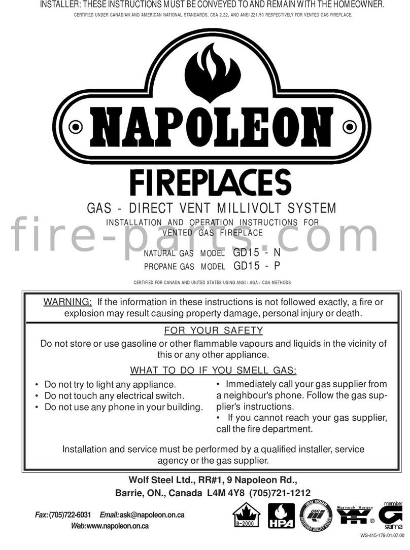 Napoleon GD15-N User manual