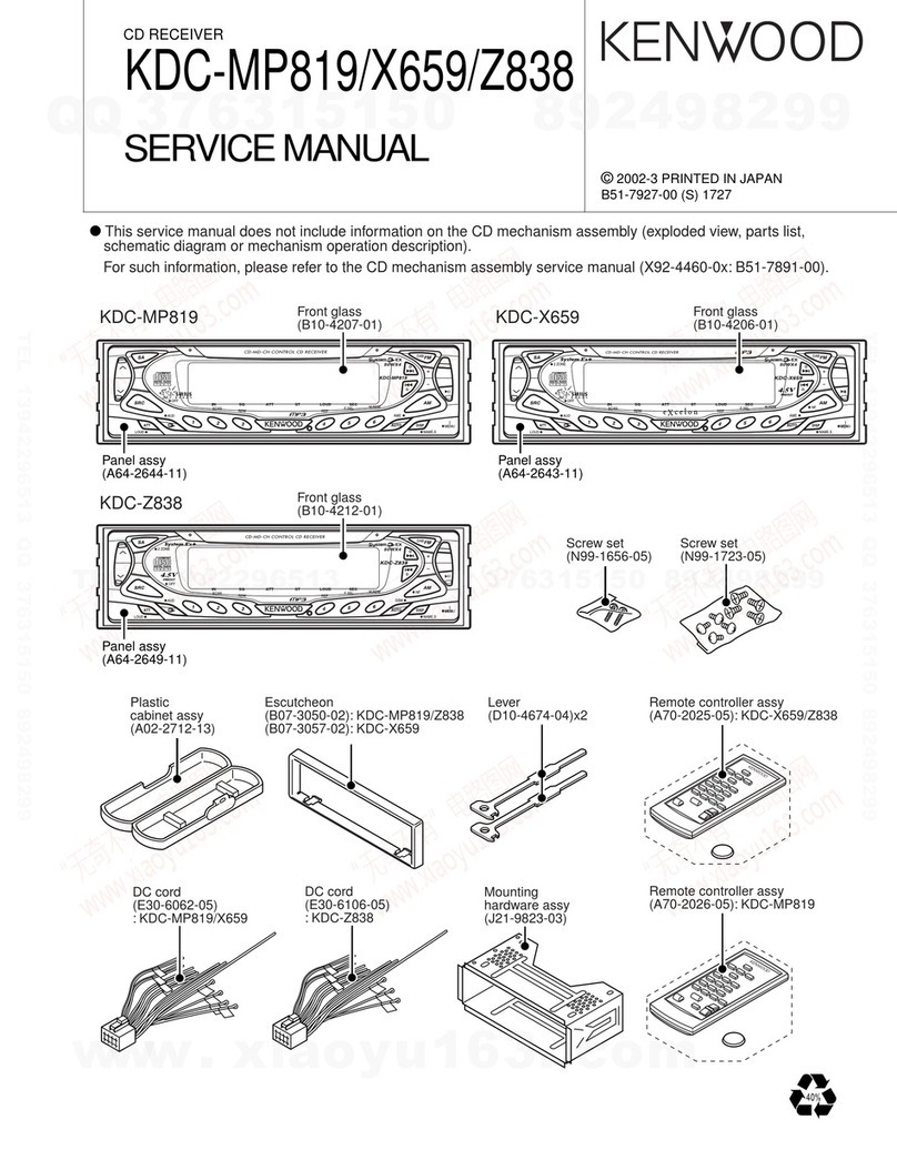 Kenwood KDC-MP819 Service manual