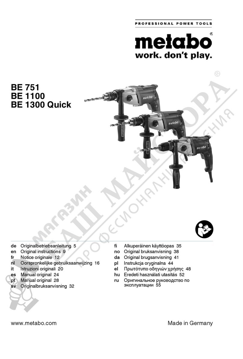Metabo BE 751 User manual