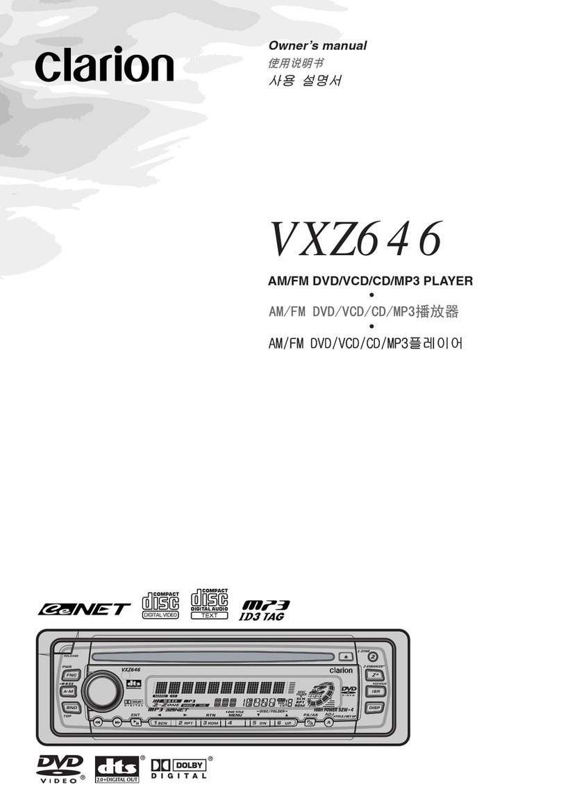 Clarion VXZ646 User manual