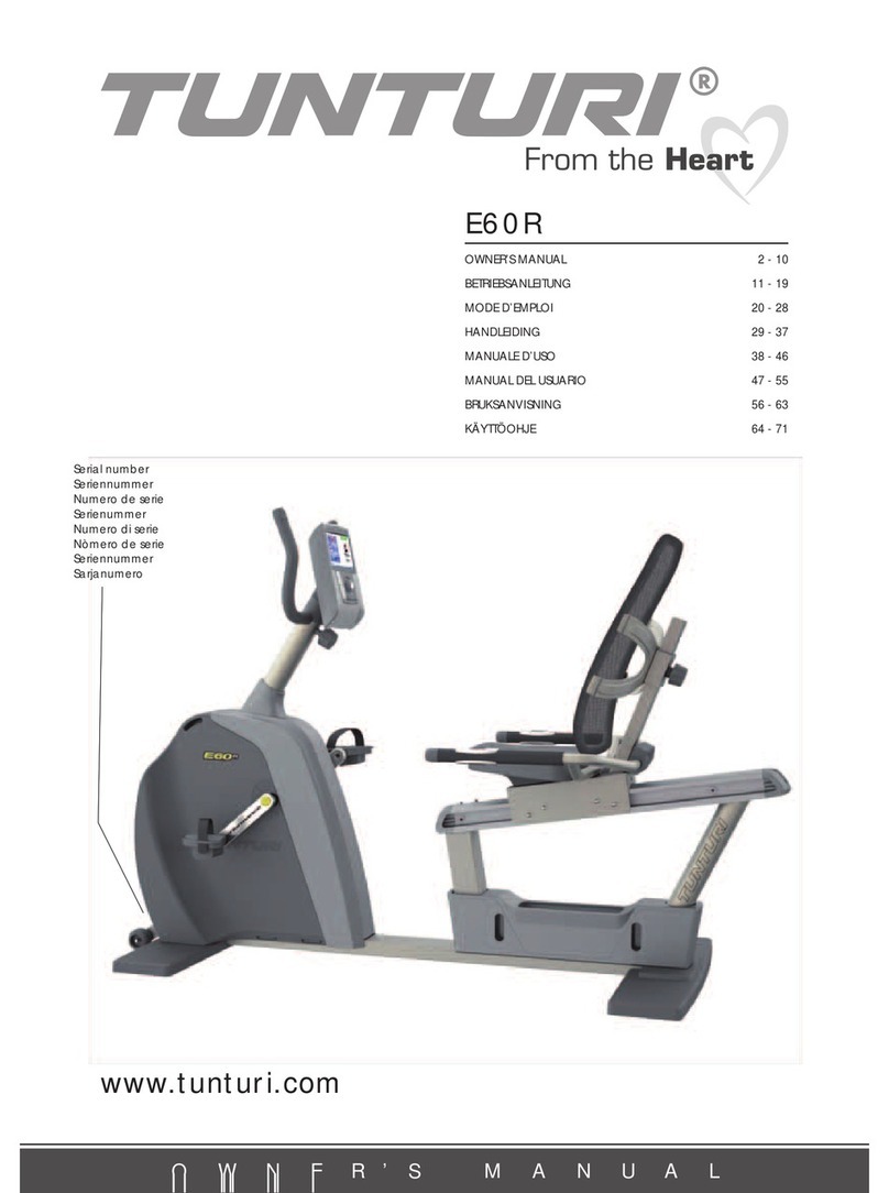 Tunturi E60R User manual