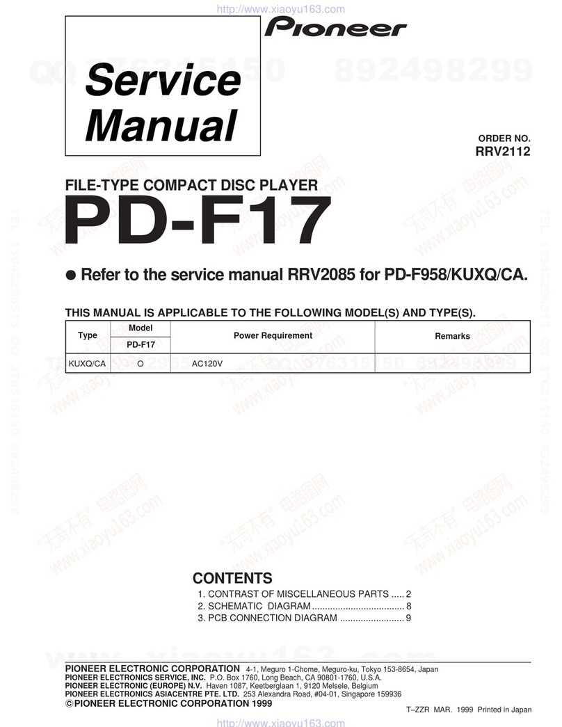 Pioneer Elite PD-F17 Service manual