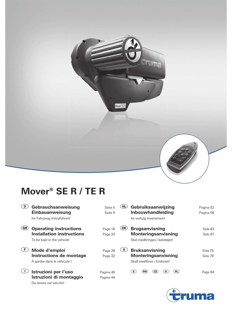 Truma Mover SE R Operating instructions & installation instructions