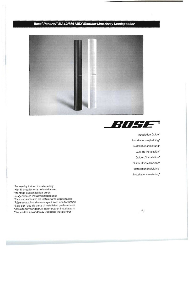 Bose Panaray MA12 User manual