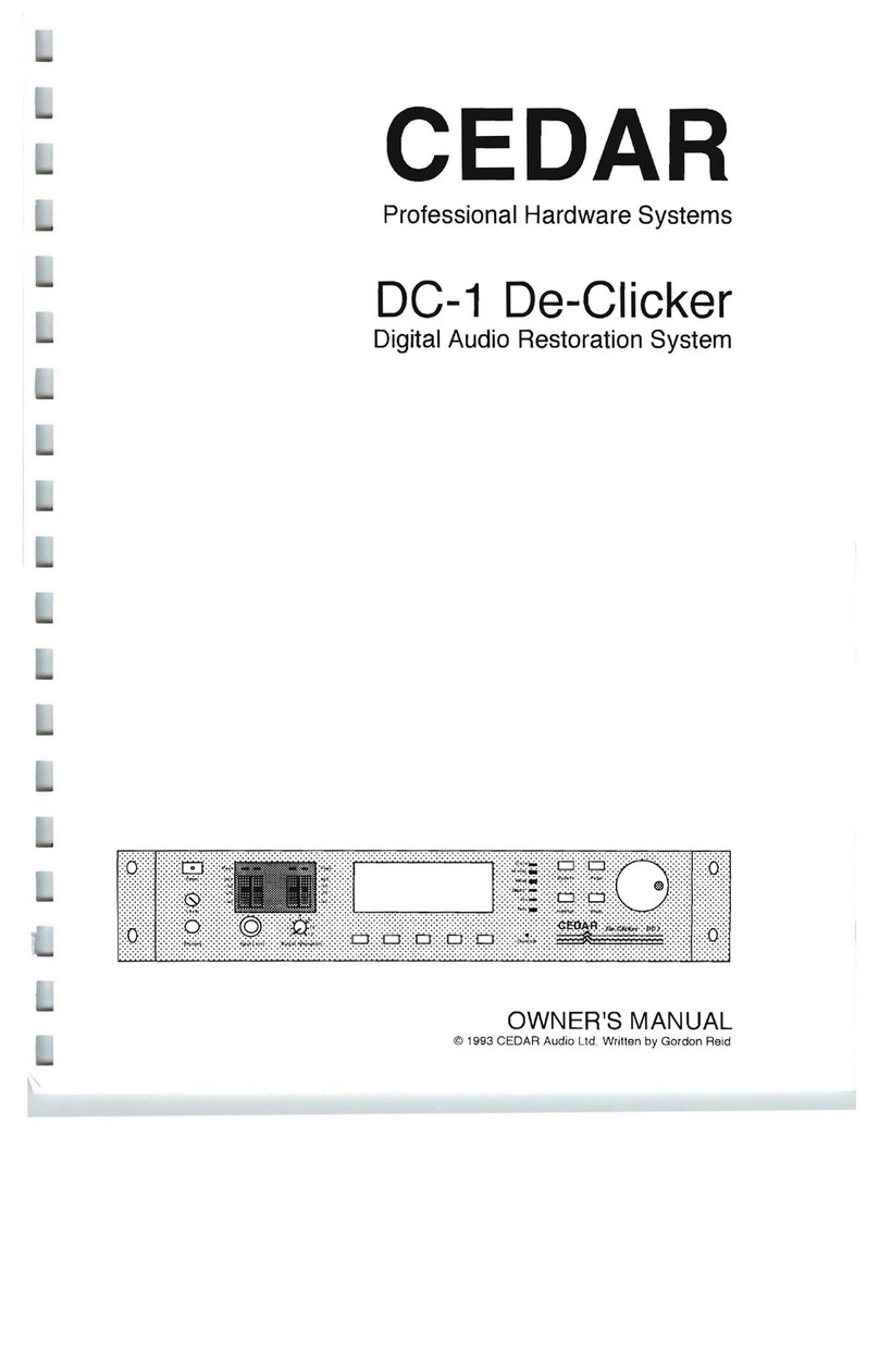 Cedar DC-1 De-Clicker owner's manual