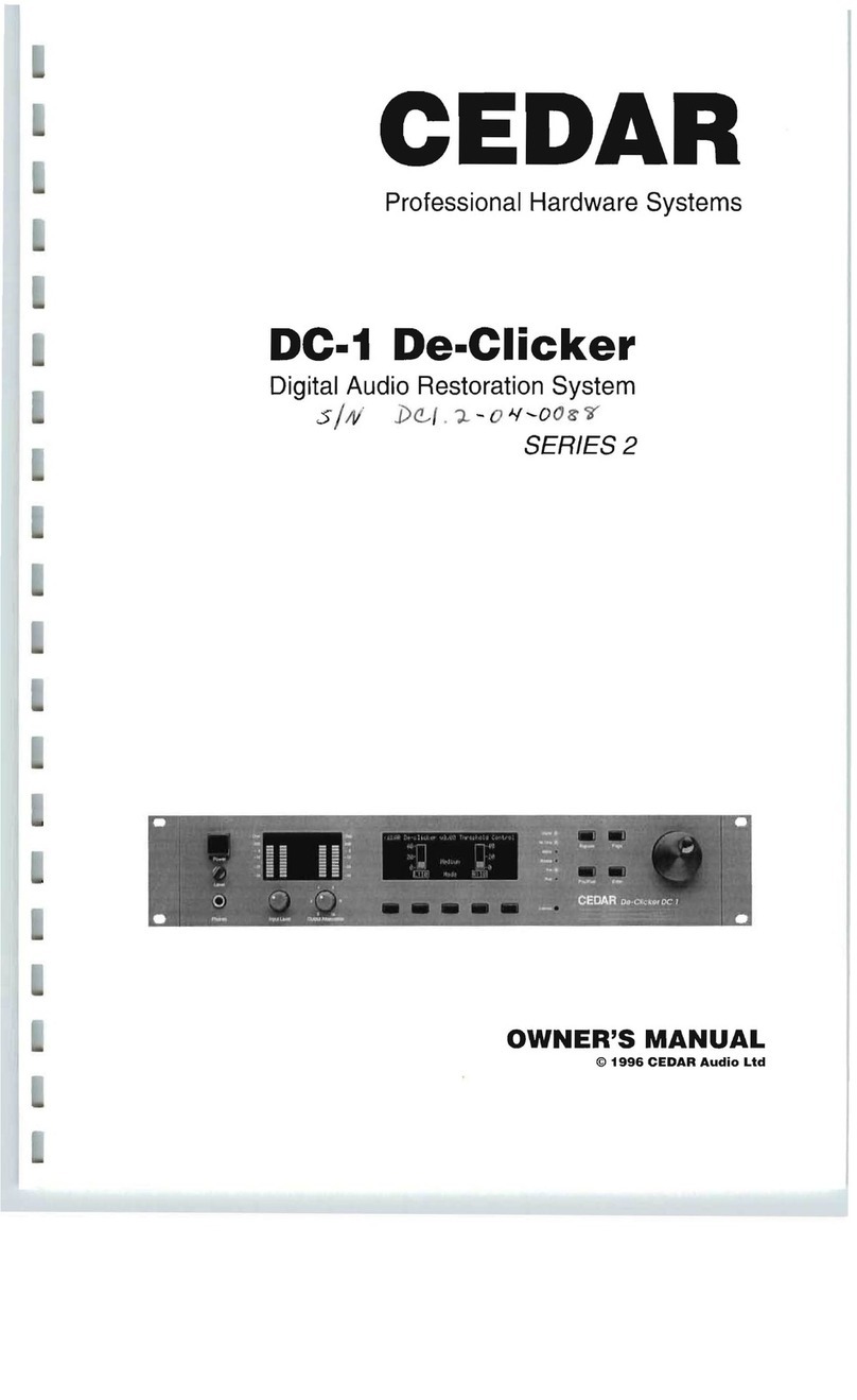 Cedar DC-1 De-Clicker owner's manual