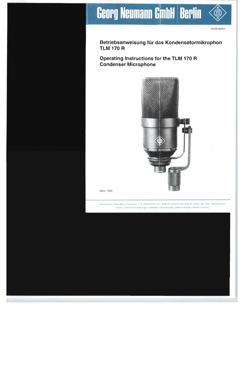 George Neumann TLM 170 R operating instructions